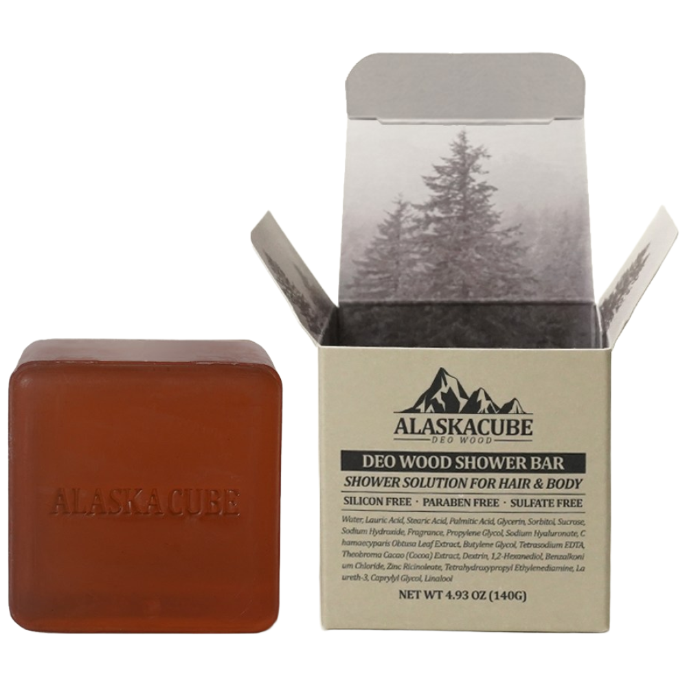 Alaska Cube Deo Wood Perfumed Shower Soap, 140 g, 3 Pack