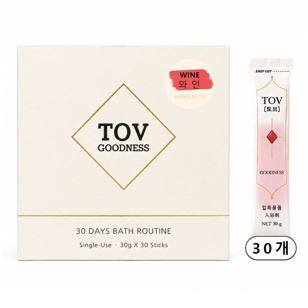 Additif de bain Tob Goodness — produit et conditionnement