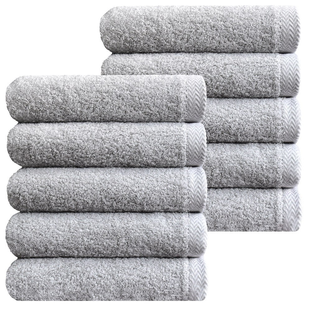 Towelist Forte — Serviettes d’hôtel blanches, coton peigné titre 40, 10 × 200 g
