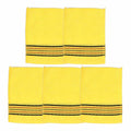 Shabath Premium Exfoliating Towels, Yellow, 5 Count