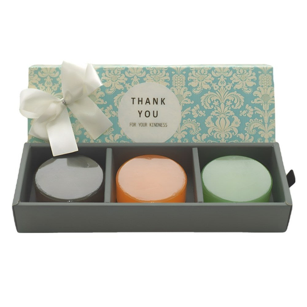 YB Mom Handmade Soap Gift Set with Bag, Thank You, 110 g x 3 Bars