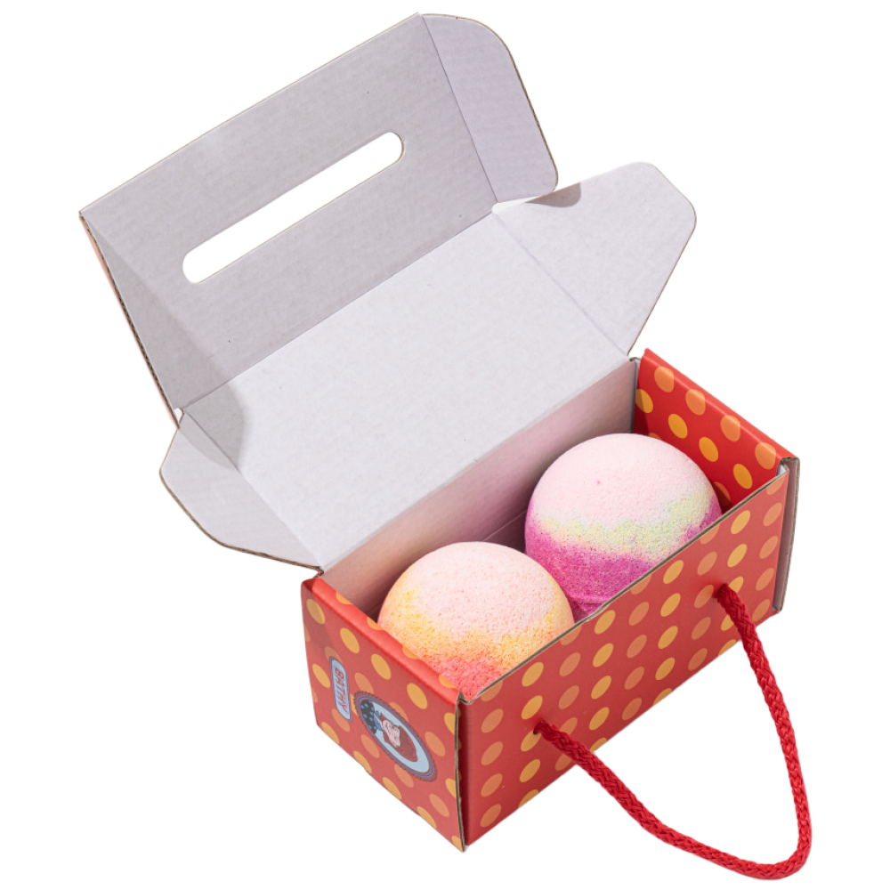 Baessi Sweet Duo — Geschenkset mit 2 schäumenden Badebomben, 280 g