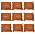 OSEQUE Osaek Hwangto Signature soap bars in nine brown individual wrappers, arranged in three rows of three