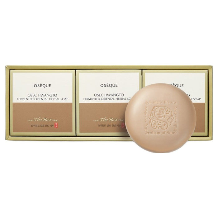 OSEQUE — Fermentierte Kräuterseifen mit gelber Tonerde, 3 × 100 g