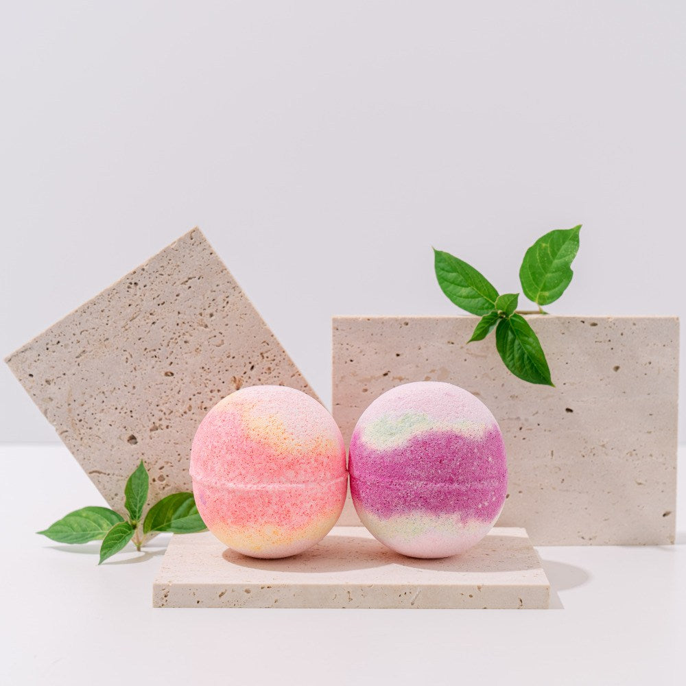 Baessi Sweet Duo — Geschenkset mit 2 schäumenden Badebomben, 280 g