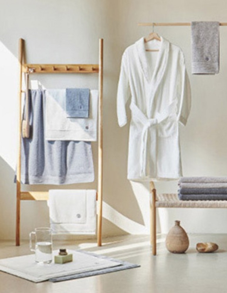 Songwol — Premium-Bademantel in Elfenbein, M