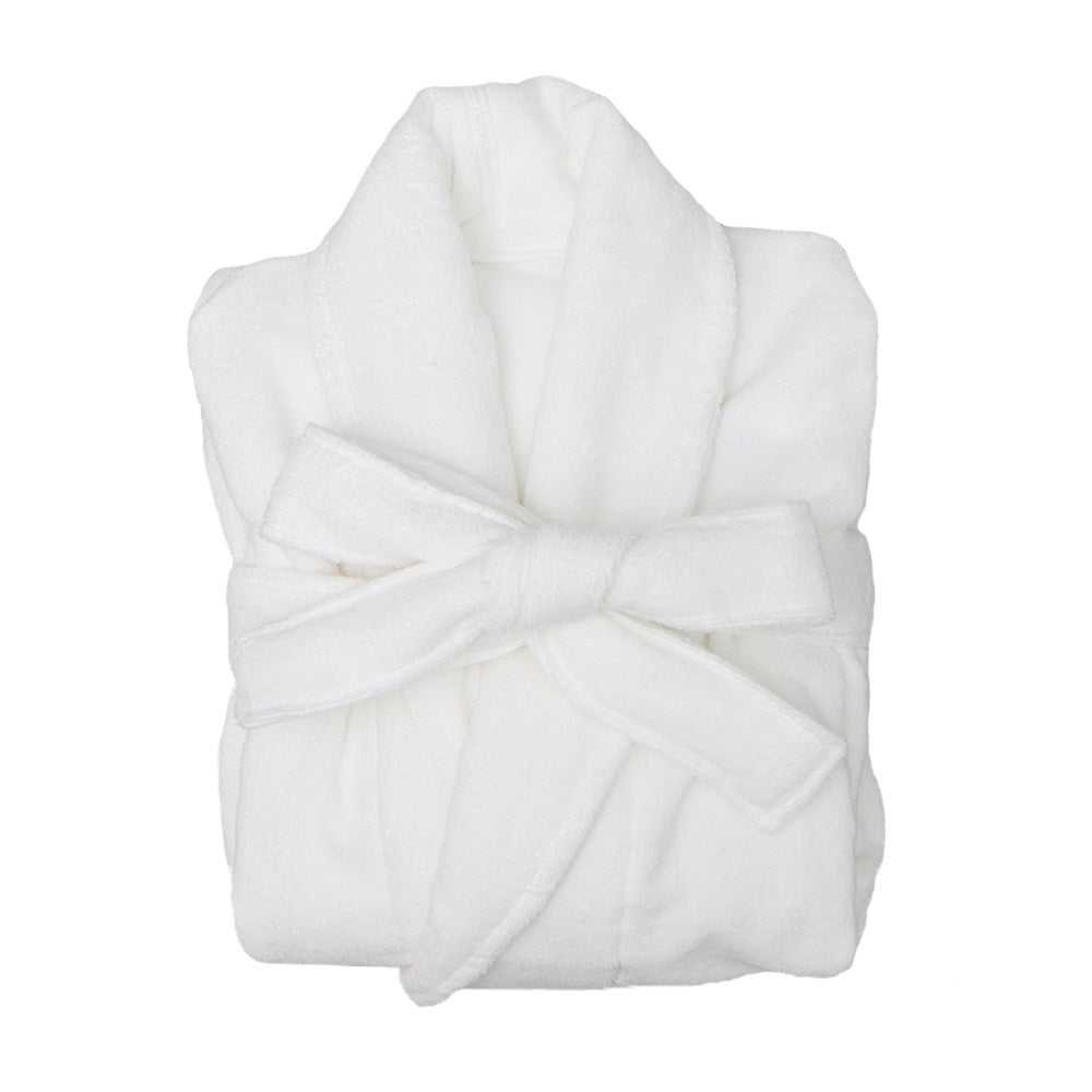 Cotton Cloud — Weißer Hotelbademantel aus 30er-Garn, 1 Stück