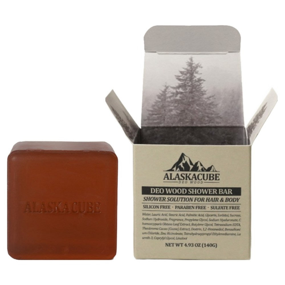 Alaska Cube Deo Wood Perfumed Shower Soap, 140 g, 3 Pack