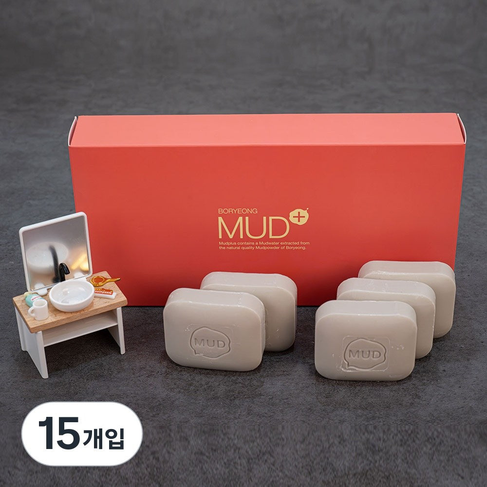 Boryeong Mud — Reinigende Naturseifen mit Schlamm, 15 × 90 g