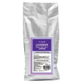Bathcharm lavender bath salt refill in a tall silver pouch with a purple Dead Sea Salt Jordan label