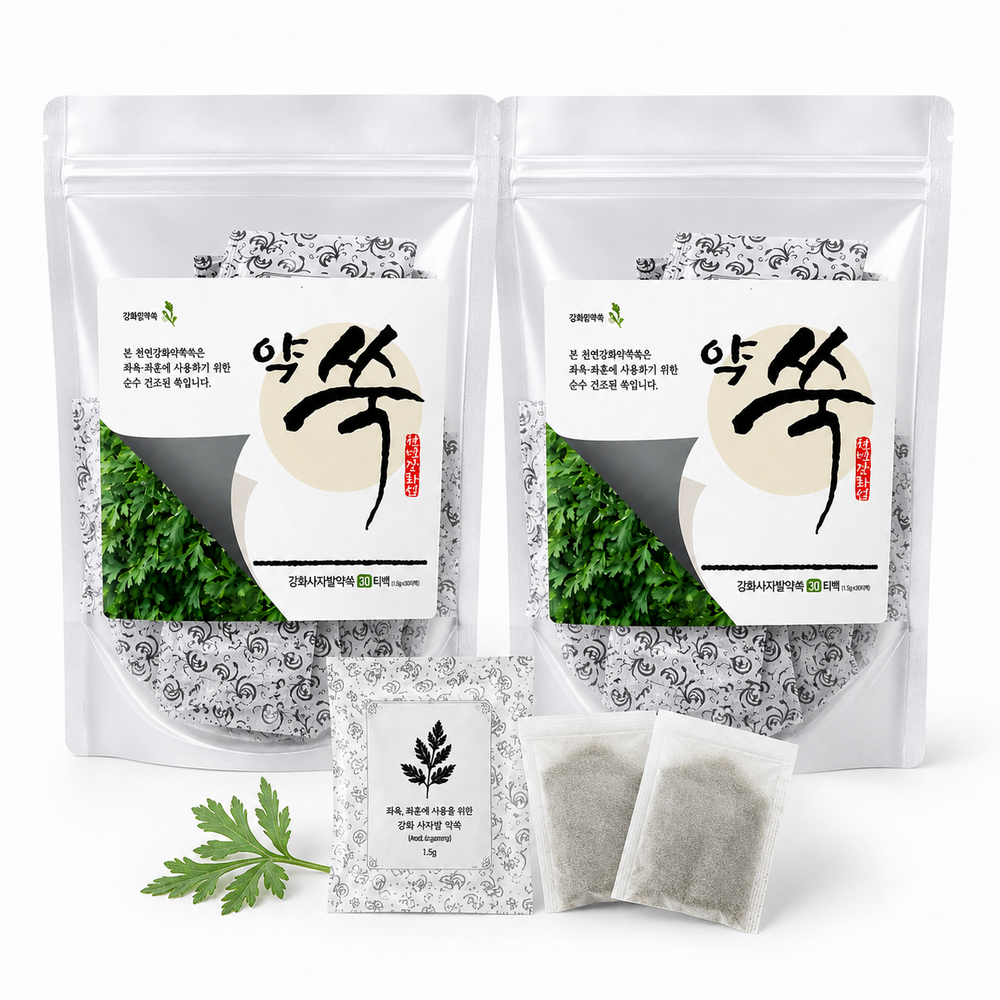 Jusen Ganghwa Sajabal Mugwort Sitz Bath Bags, 1.5 g, 30 Count