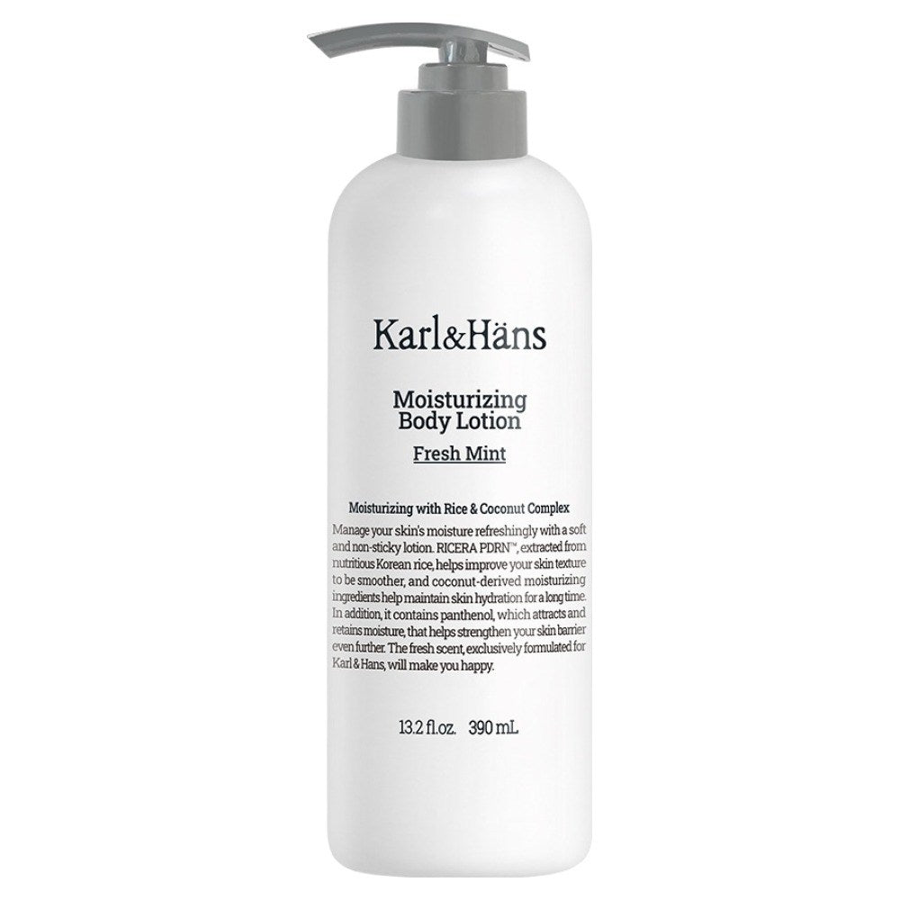 Karl & Hans Moisturizing Body Lotion, Fresh Mint, 390 ml
