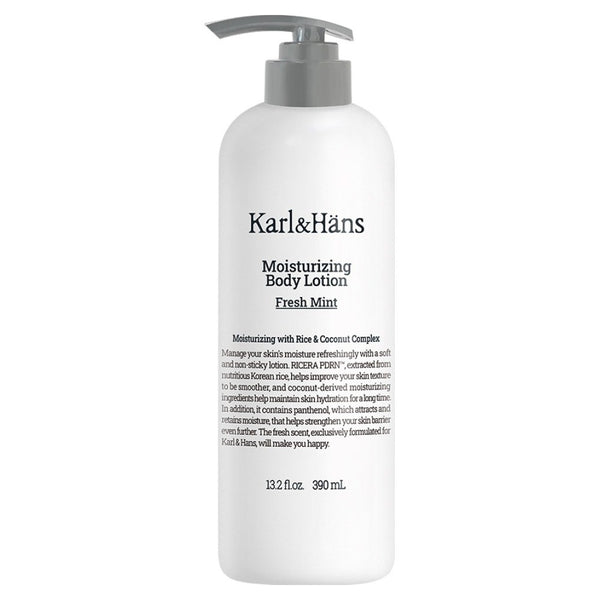 Karl & Hans — Feuchtigkeitsspendende Körperlotion Fresh Mint, 390 ml