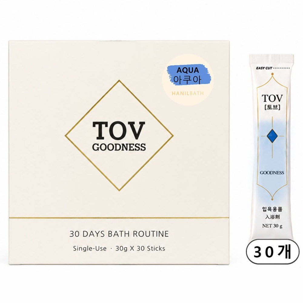 Badezusatz Tob Goodness — Produkt und Verpackung