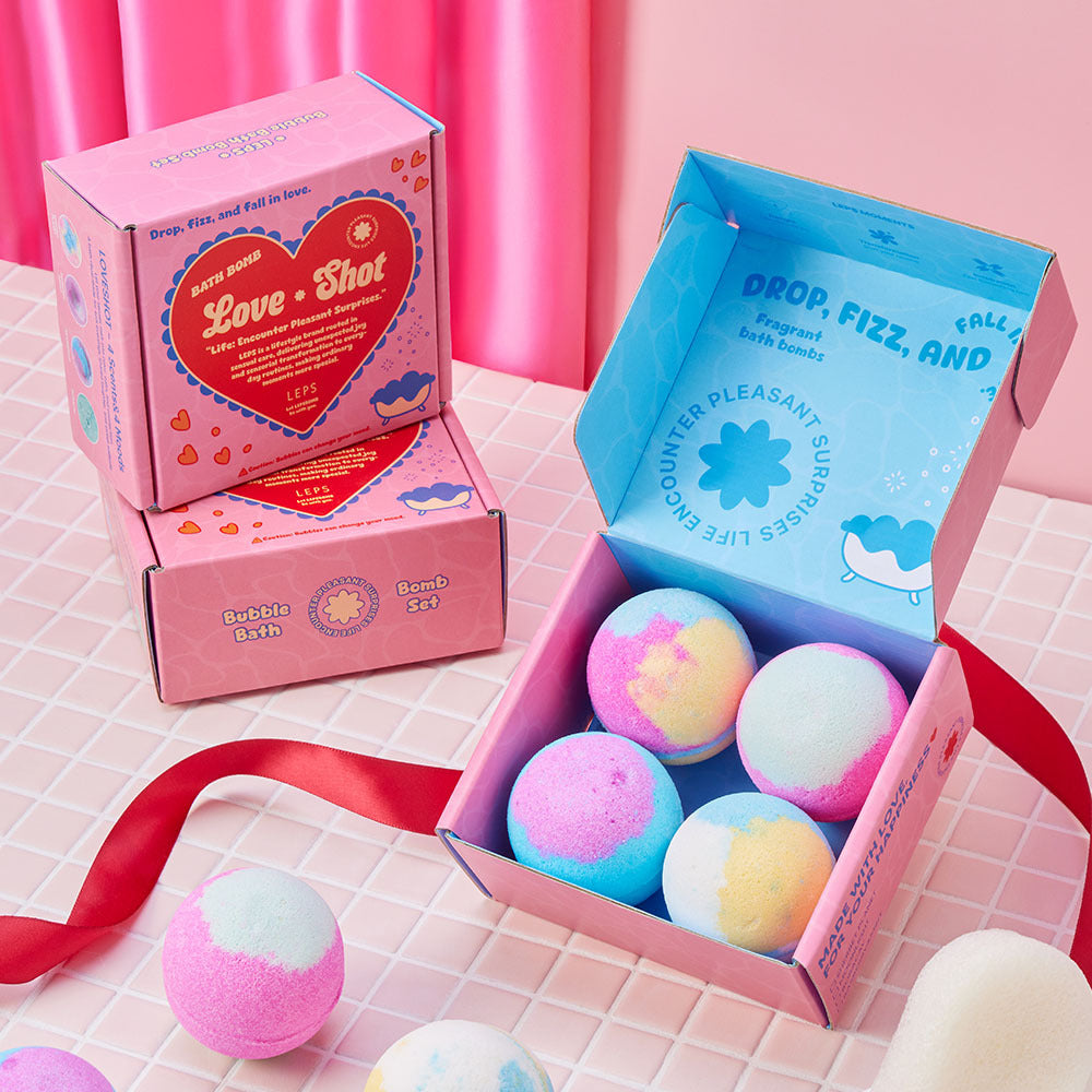 Badebombe Labsbalm Love Shot — Produkt und Verpackung