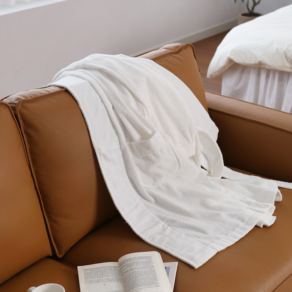 Songwol — Premium-Bademantel in Elfenbein, M