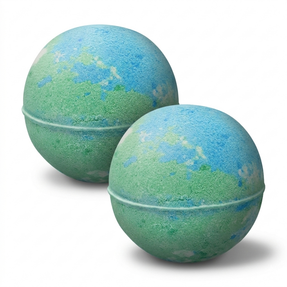 I’m Bomb Sparkling Bubble — Badebomben Jeju Blue Night Summer Green, 2 × 120 g
