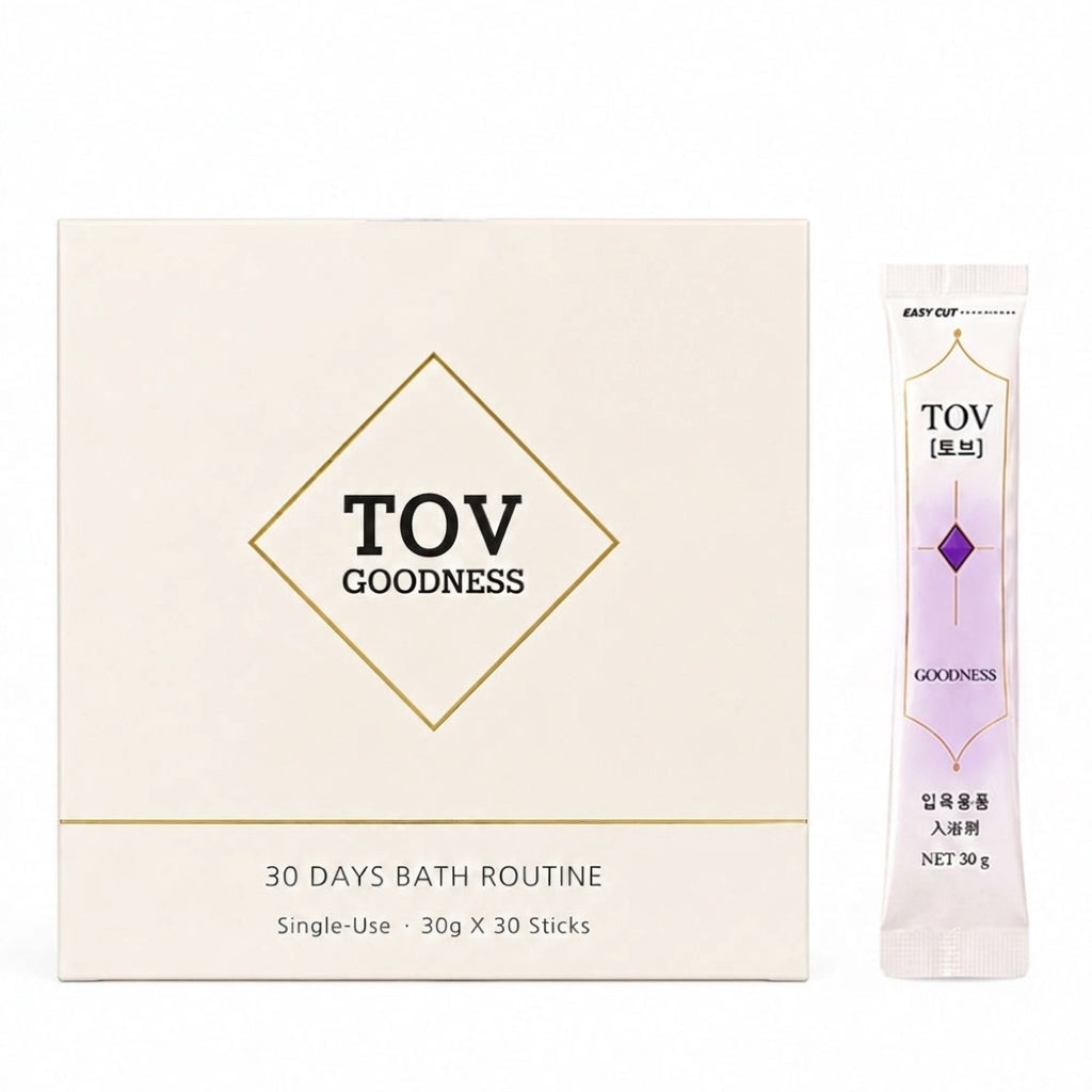 Badezusatz Tob Goodness — Produkt und Verpackung