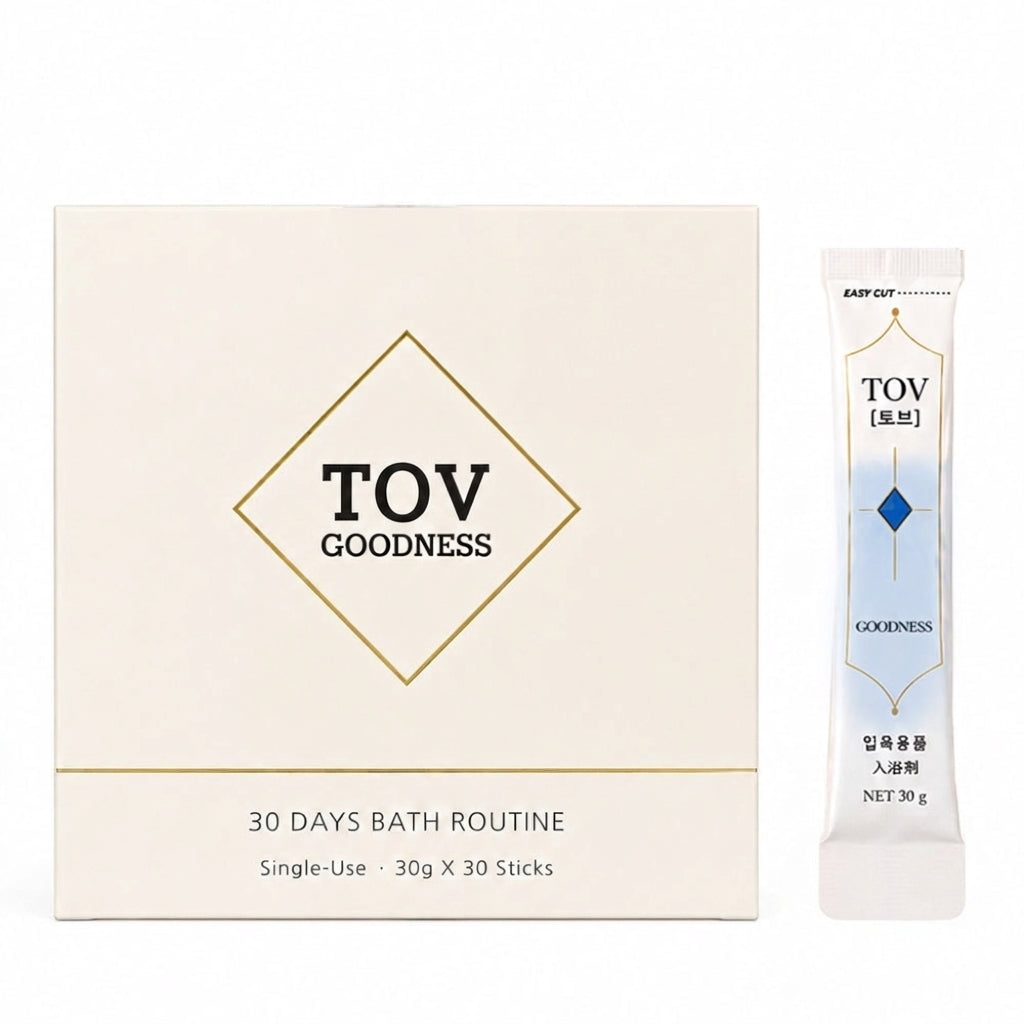 Badezusatz Tob Goodness — Produkt und Verpackung