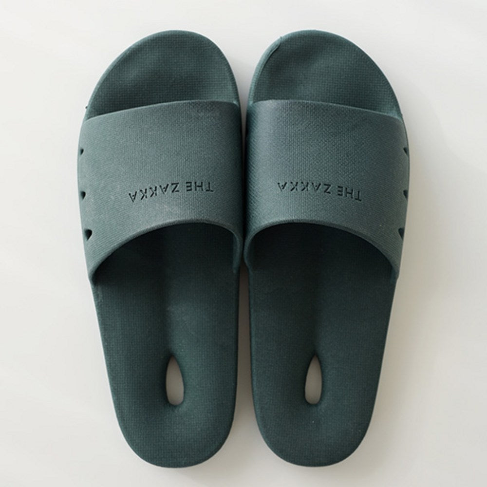 The Zaka Hotel-Style Bathroom Slippers, Deep Green, 1 Set