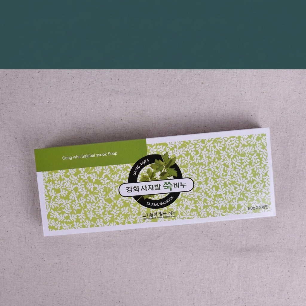 Seife Ganghwa Sajabal — Produkt und Verpackung
