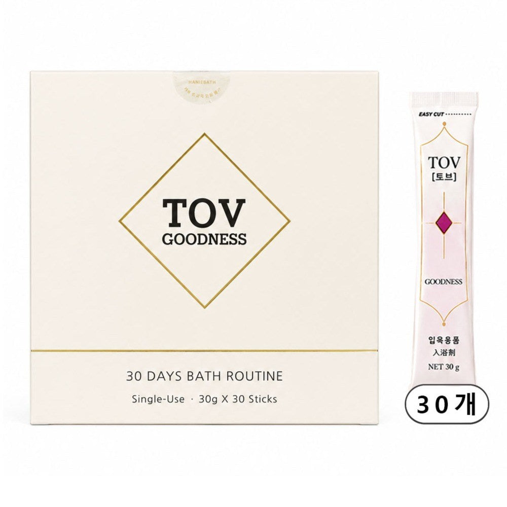 Badezusatz Tob Goodness — Produkt und Verpackung