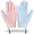 Venhome Exfoliating Bath Gloves, Pink & Blue, 2 Pieces