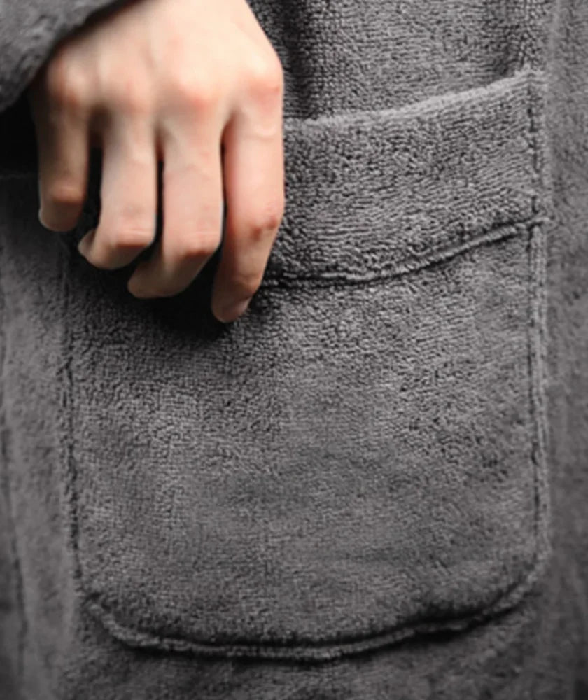 Songwol Color Collection — Grauer Bademantel, XL