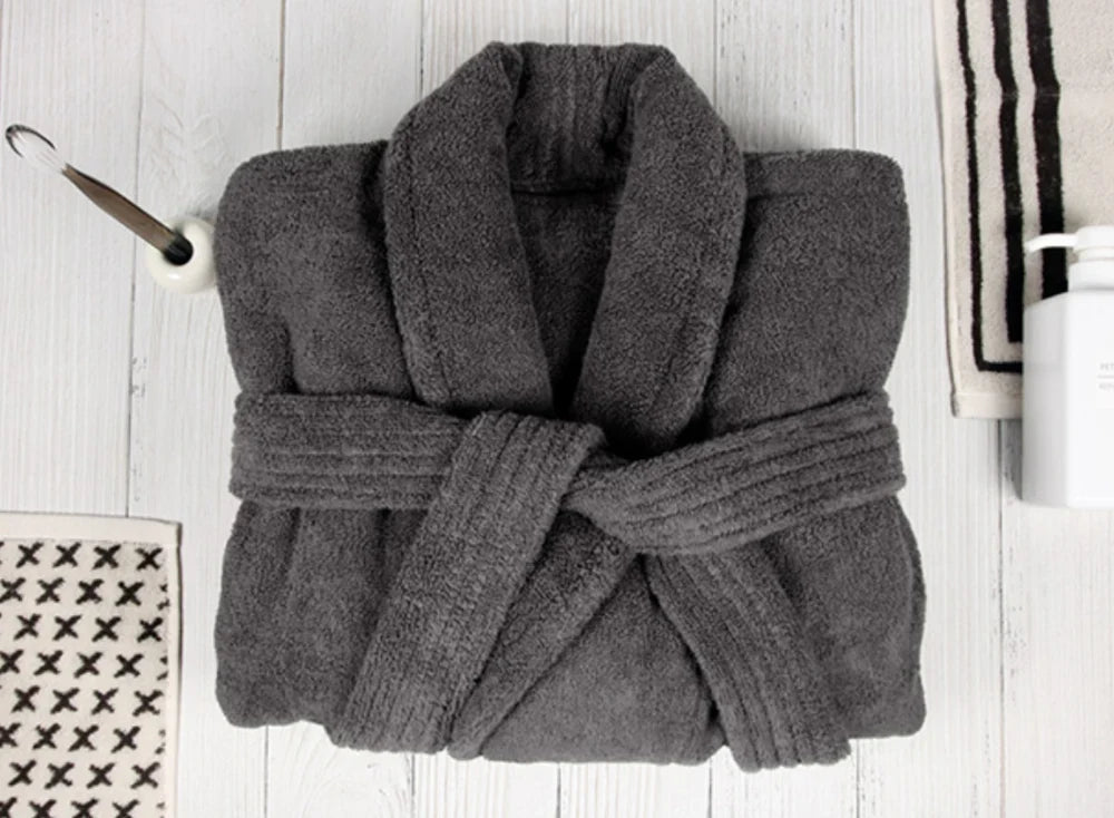 Songwol Color Collection — Grauer Bademantel, XL