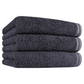 Songwol Massline Hotel Cotton Towels, 175 g, 30-count Cotton Yarn, Dark Gray, 3-Pack